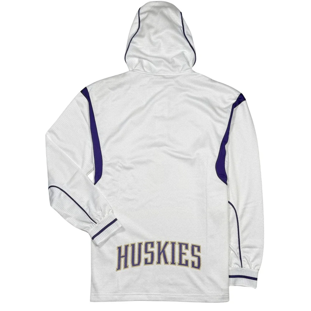 Adidas Washington Huskies Mesh Jersey Hoodie - NWT Mens XL White - #47442-H5